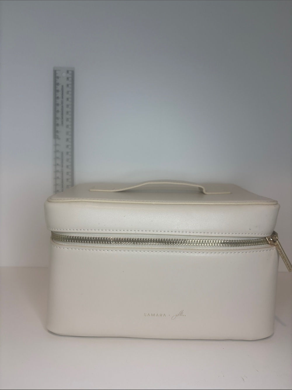 Samara x Jillian Vegan Leather Travel Vanity Case Cosmetic Makeup Organizer